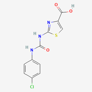 molecular formula C11H8ClN3O3S B1451826 2-({[(4-Chlorophenyl)amino]carbonyl}amino)-1,3-thiazole-4-carboxylic acid CAS No. 941869-64-3