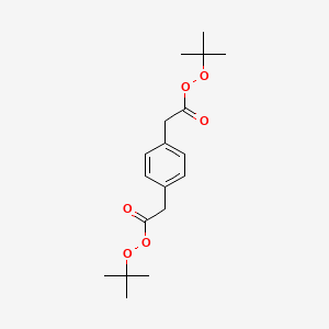 molecular formula C18H26O6 B14518266 Di-tert-butyl 2,2'-(1,4-phenylene)diethaneperoxoate CAS No. 62667-40-7
