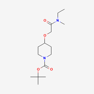 molecular formula C15H28N2O4 B1451827 2-(1-Boc-4-piperidinyloxy)-N-ethyl-N-methylacetamide CAS No. 902836-86-6