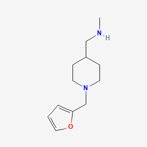 molecular formula C12H20N2O B1451828 1-[1-(furan-2-ylmethyl)piperidin-4-yl]-N-methylmethanamine CAS No. 934570-57-7