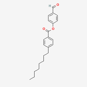 molecular formula C22H26O3 B14518281 Benzoic acid, 4-octyl-, 4-formylphenyl ester CAS No. 62808-20-2