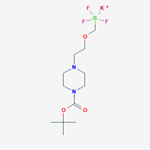 molecular formula C12H23BF3KN2O3 B1451830 Potassium 2-(4-Boc-piperazin-1-yl)ethoxymethyltrifluoroborate CAS No. 1452383-14-0
