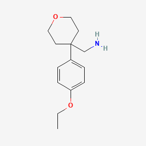 [4-(4-Ethoxyphenyl)oxan-4-yl]methanamine