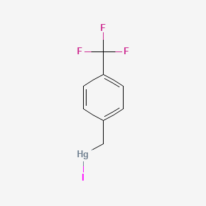 molecular formula C8H6F3HgI B14518321 Iodo{[4-(trifluoromethyl)phenyl]methyl}mercury CAS No. 62781-74-2