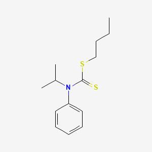 molecular formula C14H21NS2 B14518332 Butyl phenyl(propan-2-yl)carbamodithioate CAS No. 62604-31-3