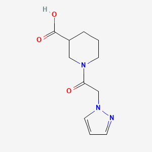 1-[2-(1H-pyrazol-1-yl)acetyl]piperidine-3-carboxylic acid