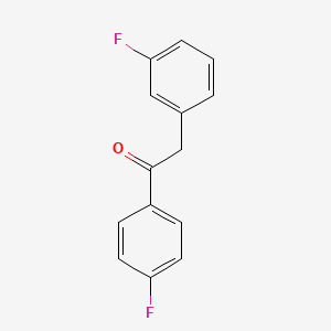 molecular formula C14H10F2O B1451847 2-(3-Fluorophenyl)-1-(4-fluorophenyl)ethanone CAS No. 370874-66-1