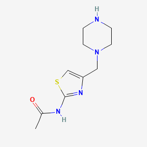 molecular formula C10H16N4OS B1451855 N-[4-(piperazin-1-ylmethyl)-1,3-thiazol-2-yl]acetamide CAS No. 1094516-31-0
