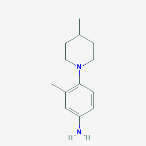 molecular formula C13H20N2 B1451856 3-Methyl-4-(4-methylpiperidin-1-yl)aniline CAS No. 1152822-12-2