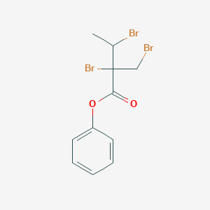 molecular formula C11H11Br3O2 B14518625 Phenyl 2,3-dibromo-2-(bromomethyl)butanoate CAS No. 62918-51-8