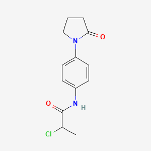 2-chloro-N-[4-(2-oxopyrrolidin-1-yl)phenyl]propanamide