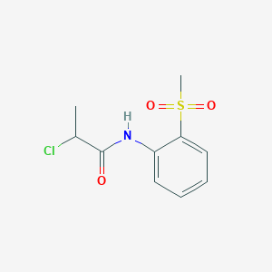 molecular formula C10H12ClNO3S B1451870 2-chloro-N-(2-methanesulfonylphenyl)propanamide CAS No. 1098361-08-0