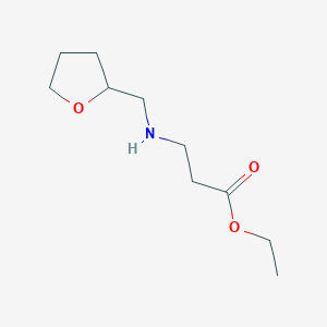 molecular formula C10H19NO3 B1451875 Ethyl 3-[(oxolan-2-ylmethyl)amino]propanoate CAS No. 1040688-81-0