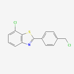 molecular formula C14H9Cl2NS B1451876 7-Chloro-2-[4-(chloromethyl)phenyl]-1,3-benzothiazole CAS No. 1095568-30-1