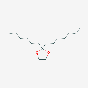 molecular formula C16H32O2 B14518781 2-Heptyl-2-hexyl-1,3-dioxolane CAS No. 62958-58-1