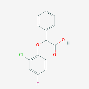 molecular formula C14H10ClFO3 B1451887 2-(2-氯-4-氟苯氧基)-2-苯乙酸 CAS No. 1082401-01-1