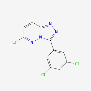 molecular formula C11H5Cl3N4 B1451889 6-Chloro-3-(3,5-dichlorophenyl)-[1,2,4]triazolo[4,3-b]pyridazine CAS No. 1097132-47-2