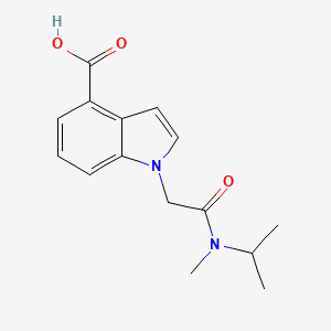 molecular formula C15H18N2O3 B1451891 1-{[methyl(propan-2-yl)carbamoyl]methyl}-1H-indole-4-carboxylic acid CAS No. 1096307-57-1