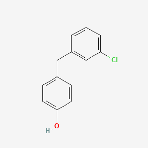 molecular formula C13H11ClO B14518940 4-[(3-Chlorophenyl)methyl]phenol CAS No. 62706-93-8