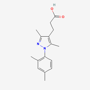 3-[1-(2,4-dimethylphenyl)-3,5-dimethyl-1H-pyrazol-4-yl]propanoic acid