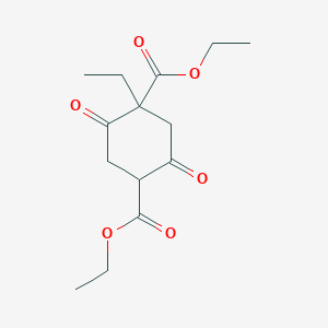 molecular formula C14H20O6 B14518979 Diethyl 1-ethyl-2,5-dioxocyclohexane-1,4-dicarboxylate CAS No. 62554-91-0
