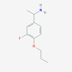 molecular formula C11H16FNO B1451899 1-(3-Fluoro-4-propoxy-phenyl)-ethylamine CAS No. 1094760-74-3