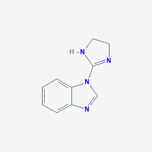 molecular formula C10H10N4 B145190 1-(4,5-dihydro-1H-imidazol-2-yl)benzimidazole CAS No. 130838-44-7