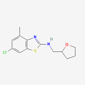 6-chloro-4-methyl-N-(tetrahydrofuran-2-ylmethyl)-1,3-benzothiazol-2-amine