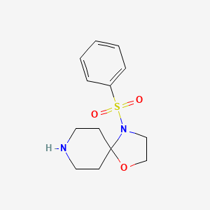 molecular formula C13H18N2O3S B1451902 4-(苯磺酰基)-1-氧杂-4,8-二氮杂螺[4.5]癸烷 CAS No. 1170830-83-7