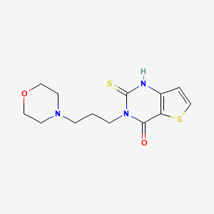 molecular formula C13H17N3O2S2 B1451904 3-[3-(morpholin-4-yl)propyl]-2-sulfanyl-3H,4H-thieno[3,2-d]pyrimidin-4-one CAS No. 1154199-13-9