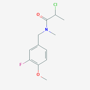 2-chloro-N-[(3-fluoro-4-methoxyphenyl)methyl]-N-methylpropanamide