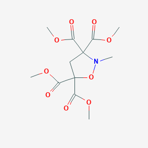 molecular formula C12H17NO9 B14519119 Tetramethyl 2-methyl-1,2-oxazolidine-3,3,5,5-tetracarboxylate CAS No. 62619-48-1