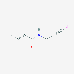 molecular formula C7H8INO B14519142 N-(3-Iodoprop-2-yn-1-yl)but-2-enamide CAS No. 62899-30-3