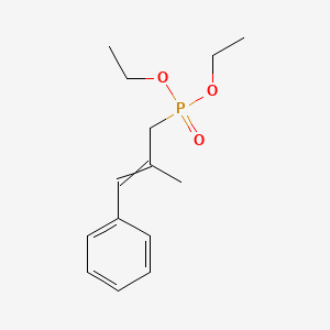 molecular formula C14H21O3P B14519155 Diethyl (2-methyl-3-phenylprop-2-en-1-yl)phosphonate CAS No. 62491-55-8