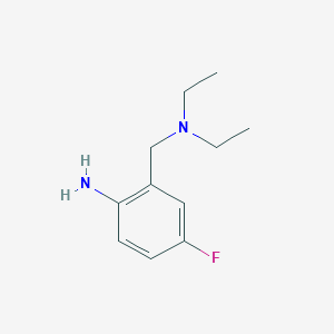 molecular formula C11H17FN2 B1451917 2-[(Diethylamino)methyl]-4-fluoroaniline CAS No. 1153395-75-5