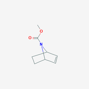 molecular formula C8H11NO2 B145192 Methyl 7-azabicyclo[2.2.1]hept-2-ene-7-carboxylate CAS No. 131179-09-4
