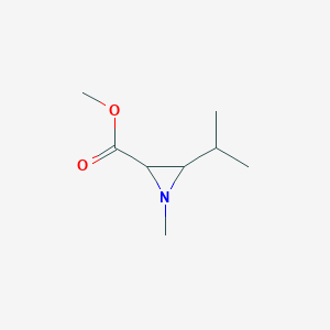 molecular formula C8H15NO2 B145193 Methyl 3-isopropyl-1-methylaziridine-2-carboxylate CAS No. 132141-31-2