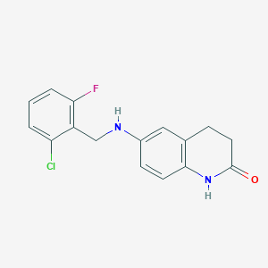 6-{[(2-Chloro-6-fluorophenyl)methyl]amino}-1,2,3,4-tetrahydroquinolin-2-one