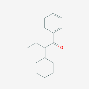 molecular formula C16H20O B14519336 2-Cyclohexylidene-1-phenylbutan-1-one CAS No. 62614-94-2