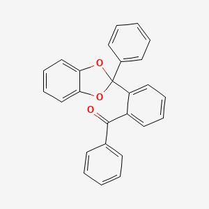 molecular formula C26H18O3 B14519348 Phenyl[2-(2-phenyl-2H-1,3-benzodioxol-2-yl)phenyl]methanone CAS No. 62422-93-9