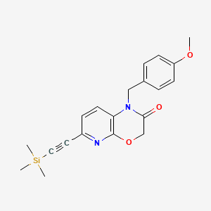 1-(4-Methoxybenzyl)-6-((trimethylsilyl)ethynyl)-1H-pyrido[2,3-b][1,4]oxazin-2(3H)-one