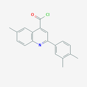 molecular formula C19H16ClNO B1451941 2-(3,4-Dimethylphenyl)-6-methylquinoline-4-carbonyl chloride CAS No. 1160253-47-3