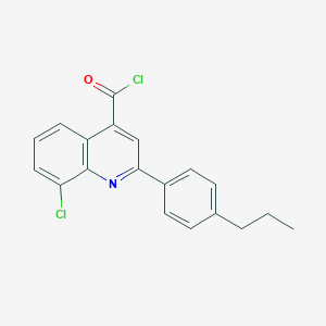 8-Chloro-2-(4-propylphenyl)quinoline-4-carbonyl chloride