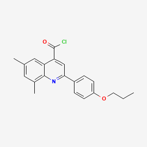 6,8-Dimethyl-2-(4-propoxyphenyl)quinoline-4-carbonyl chloride