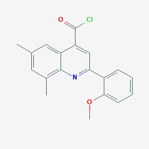 molecular formula C19H16ClNO2 B1451948 2-(2-Methoxyphenyl)-6,8-dimethylquinoline-4-carbonyl chloride CAS No. 1160262-81-6