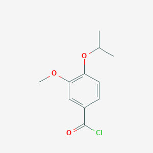 molecular formula C11H13ClO3 B1451953 4-Isopropoxy-3-methoxybenzoyl chloride CAS No. 3535-39-5