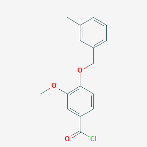 molecular formula C16H15ClO3 B1451955 3-Methoxy-4-[(3-methylbenzyl)oxy]benzoyl chloride CAS No. 1160250-84-9