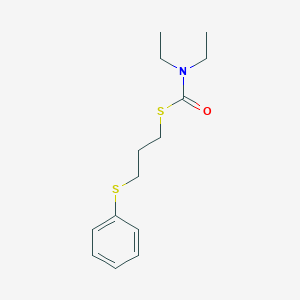 molecular formula C14H21NOS2 B14519586 S-[3-(Phenylsulfanyl)propyl] diethylcarbamothioate CAS No. 62850-35-5
