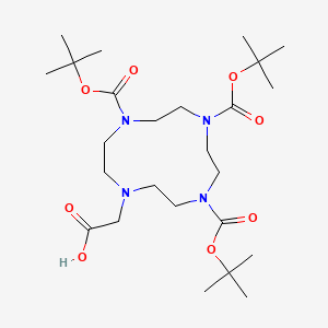 molecular formula C25H46N4O8 B1451965 1,4,7-Tri-Boc-10-(carboxymethyl)-1,4,7,10-tetraazacyclododecane CAS No. 247193-74-4