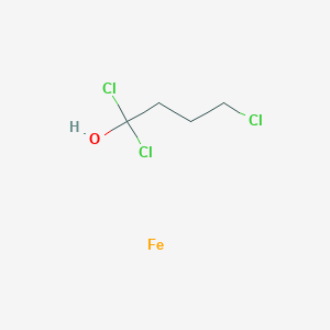 molecular formula C4H7Cl3FeO B14519655 Iron;1,1,4-trichlorobutan-1-ol CAS No. 62521-10-2